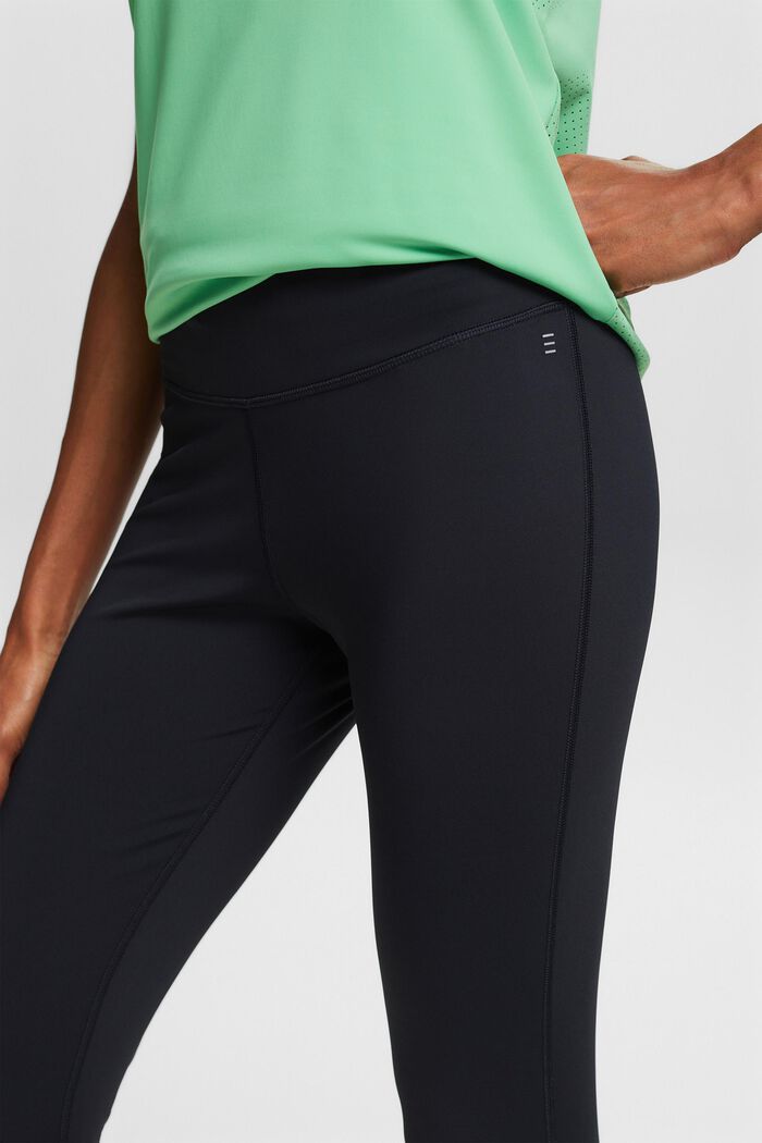 Sporty leggings i skinny pasform med kort længde, BLACK, detail image number 3