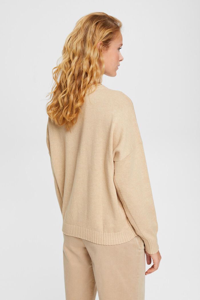 Stribet sweater, CREAM BEIGE, detail image number 3