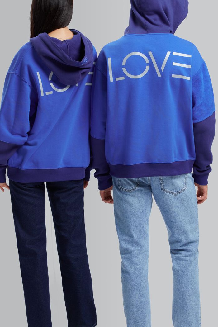 Unisex-sweatshirt i patchworklook, BLUE, detail image number 1
