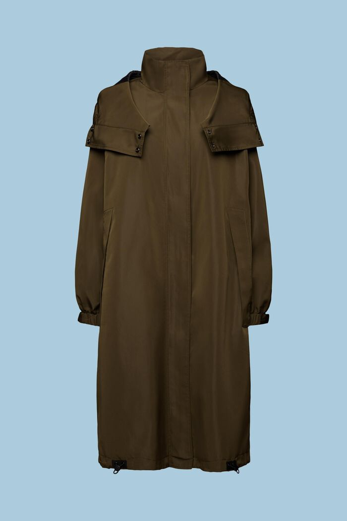 Frakke med aftagelig hætte, KHAKI GREEN, detail image number 7
