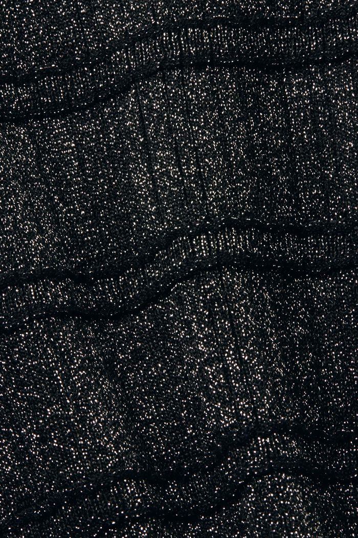 Lamé-cardigan med V-hals, BLACK, detail image number 5