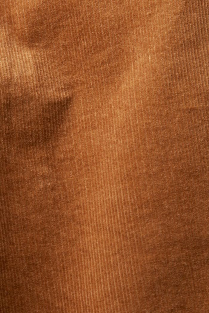 Bootcut fløjlsbukser med høj talje, CARAMEL, detail image number 6