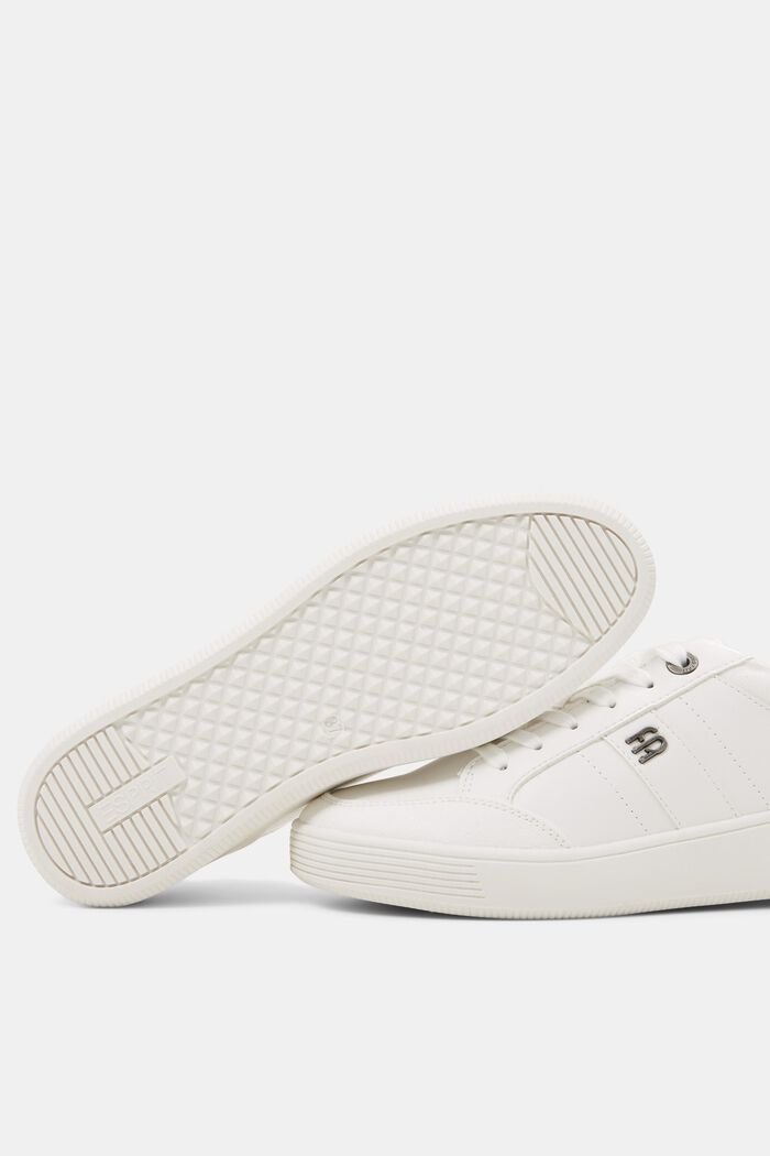 Sneakers i imiteret læder, WHITE, detail image number 6