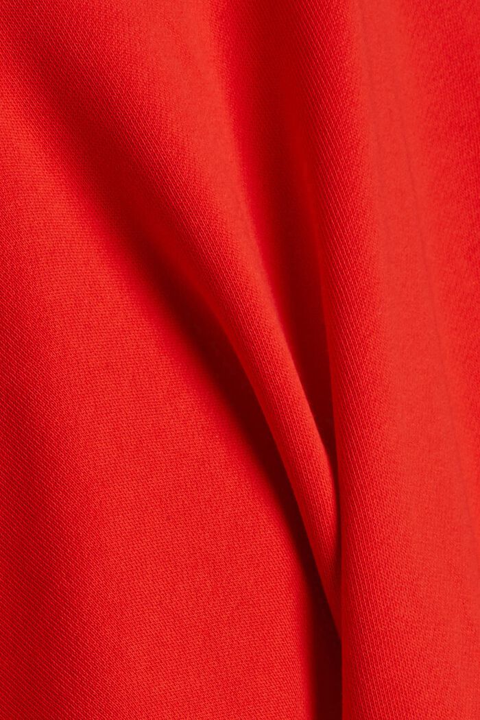 Sweatkjole med hætte, 100% bomuld, ORANGE RED, detail image number 4