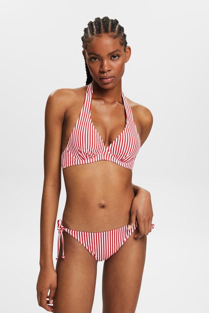 Halterneck-bikinitop med bøjle, DARK RED, detail image number 0