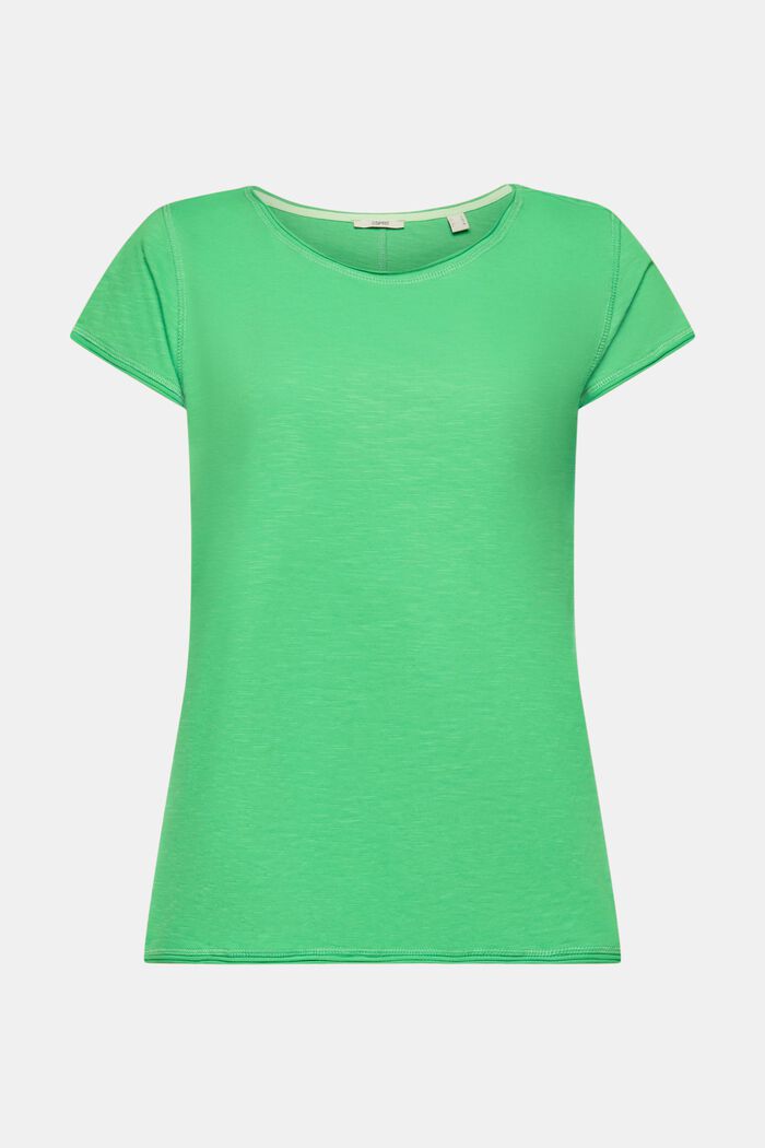 T-shirt i slub-bomuld, GREEN, detail image number 5
