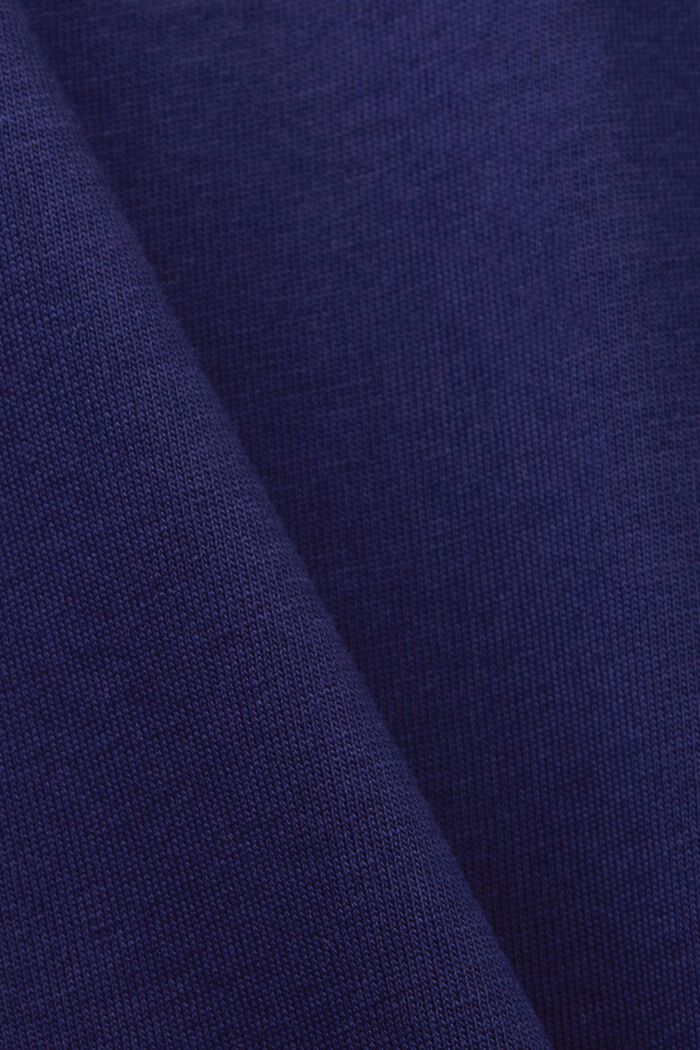 Jersey-T-shirt med kontrastsøm, DARK BLUE, detail image number 5