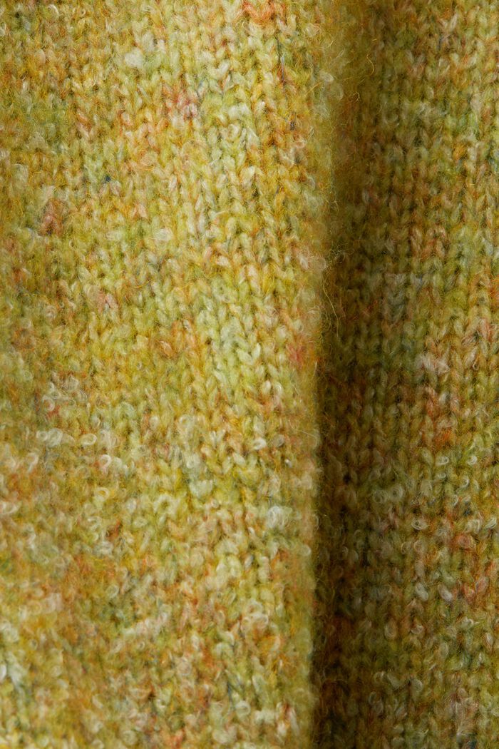 Meleret sweater med høj hals, LEAF GREEN, detail image number 5