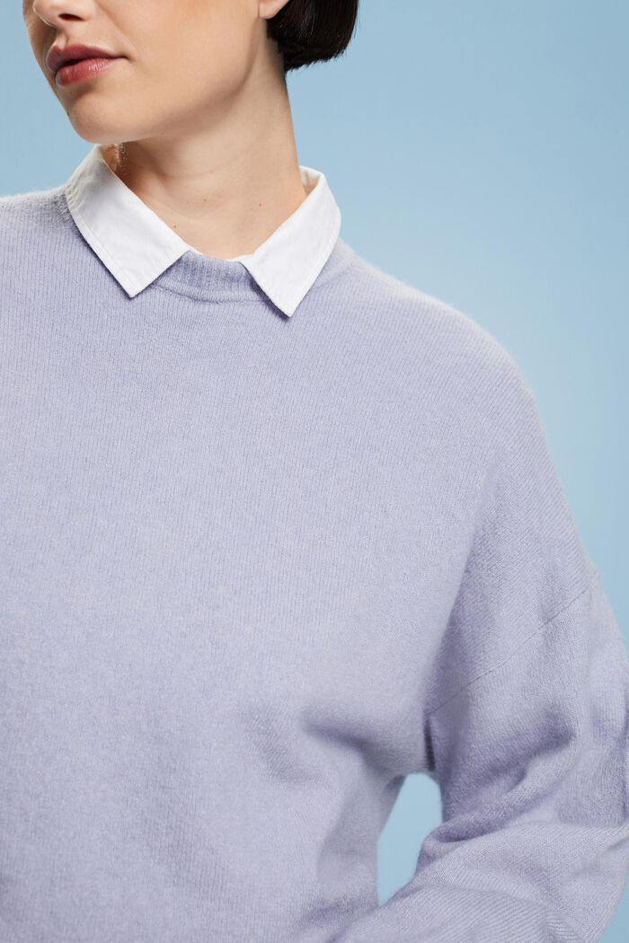 Sweater i uldmiks med rund hals, LIGHT BLUE LAVENDER, detail image number 1