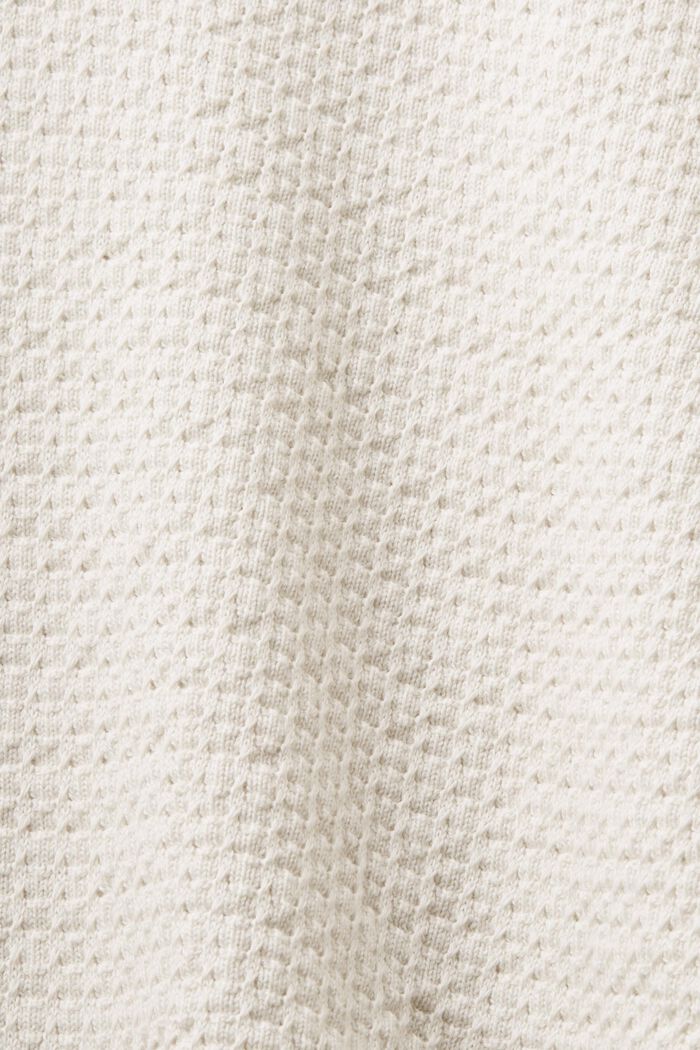 Sweater med struktur og rund hals, OFF WHITE, detail image number 5