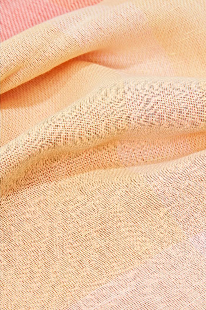 Af hørblanding: ternet tørklæde, CORAL, detail image number 2