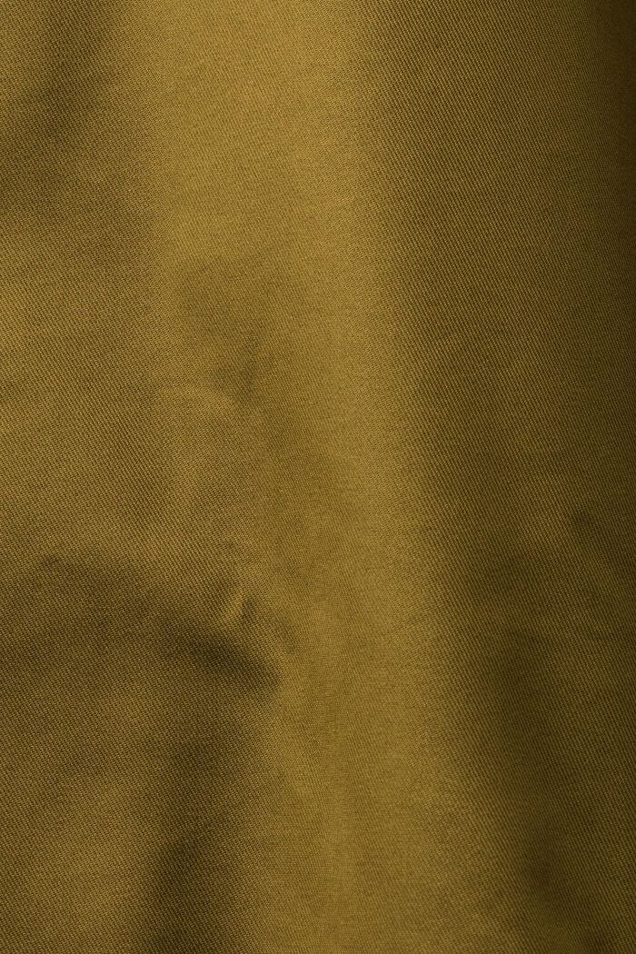 Trenchcoat i økologisk bomuld med bælte, OLIVE, detail image number 5