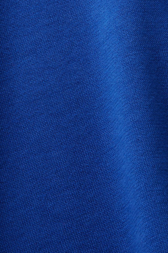 Kortærmet sweater med rund hals, BRIGHT BLUE, detail image number 4
