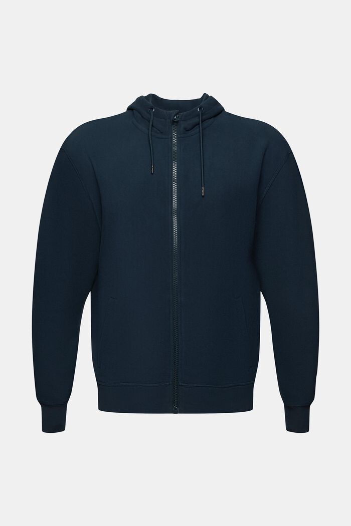 Fleece-sweatshirt med hætte, PETROL BLUE, detail image number 6