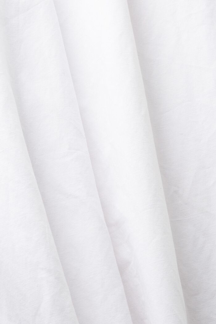 Bukser i bomuld/hør, WHITE, detail image number 6