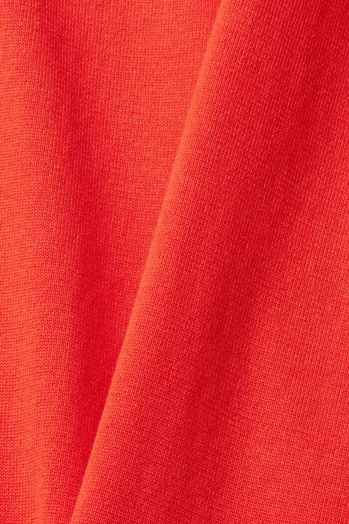 Strikket kjole med polokrave, RED, detail image number 4