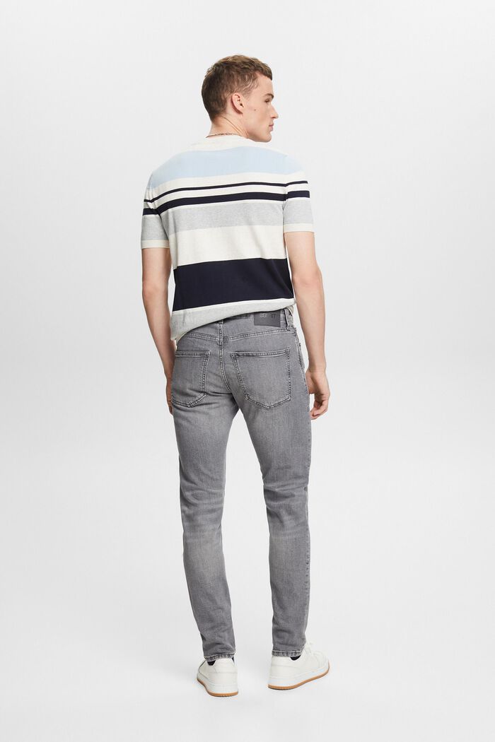 Slim tapered jeans med mellemhøj talje, GREY MEDIUM WASHED, detail image number 2