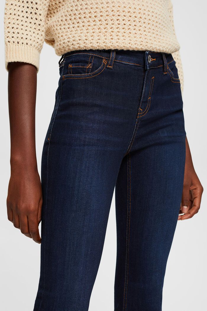 Bootcut-jeans med høj talje, BLUE DARK WASHED, detail image number 0