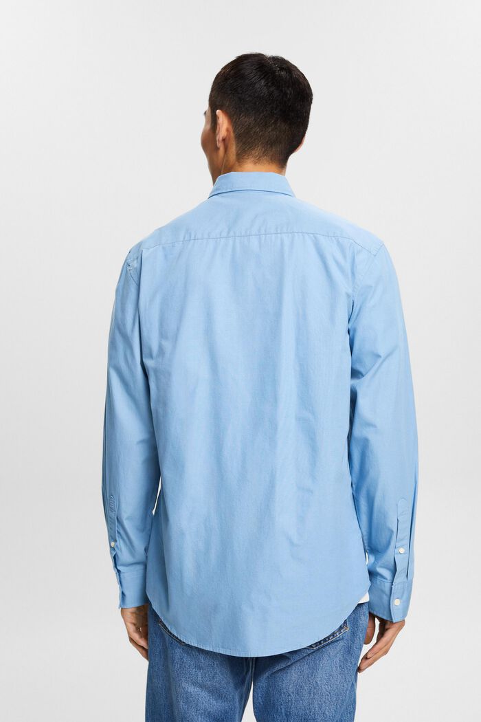Button down-skjorte i poplin, 100 % bomuld, LIGHT BLUE, detail image number 3