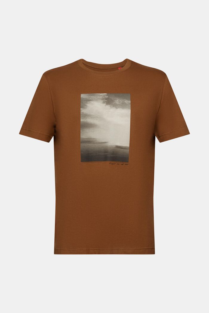 T-shirt i økologisk bomuld med print, BARK, detail image number 6