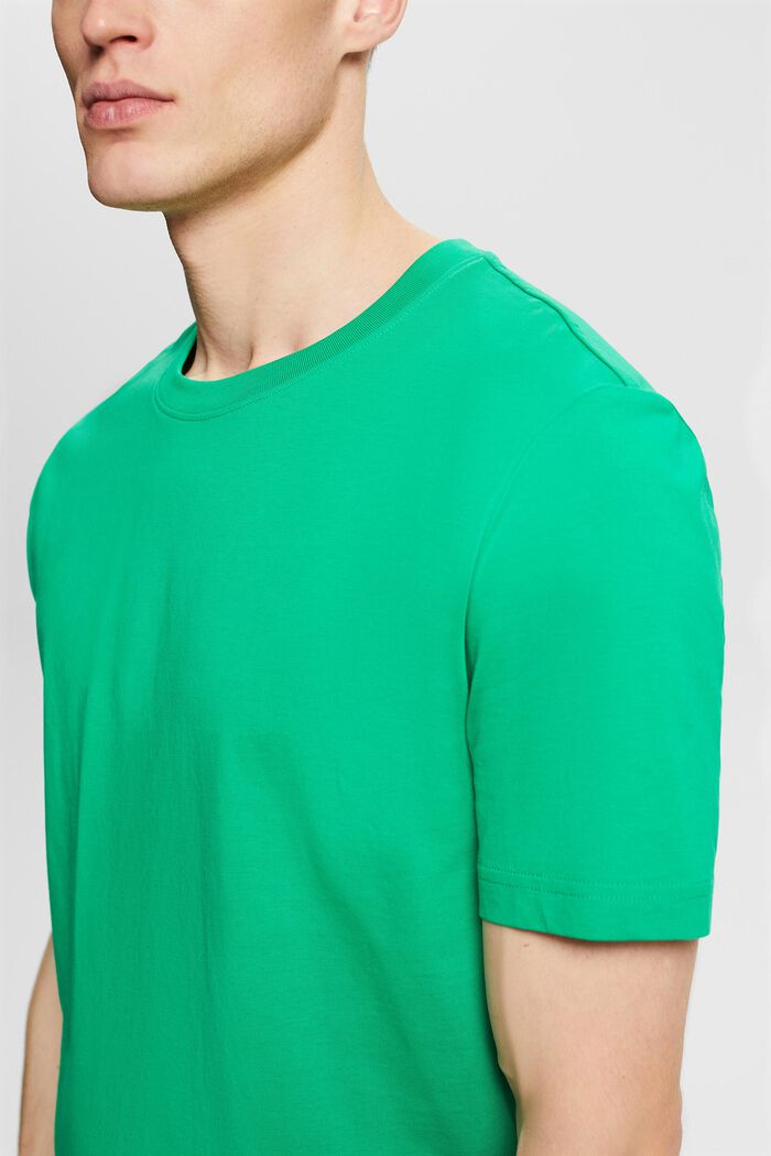 Jersey-T-shirt i økologisk bomuld, GREEN, detail image number 3