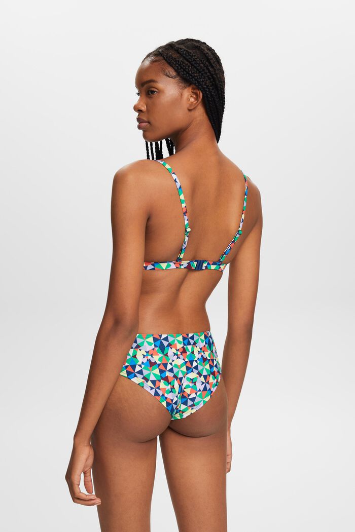 Genanvendt: polstret bikinioverdel med allover-mønster, GREEN, detail image number 2