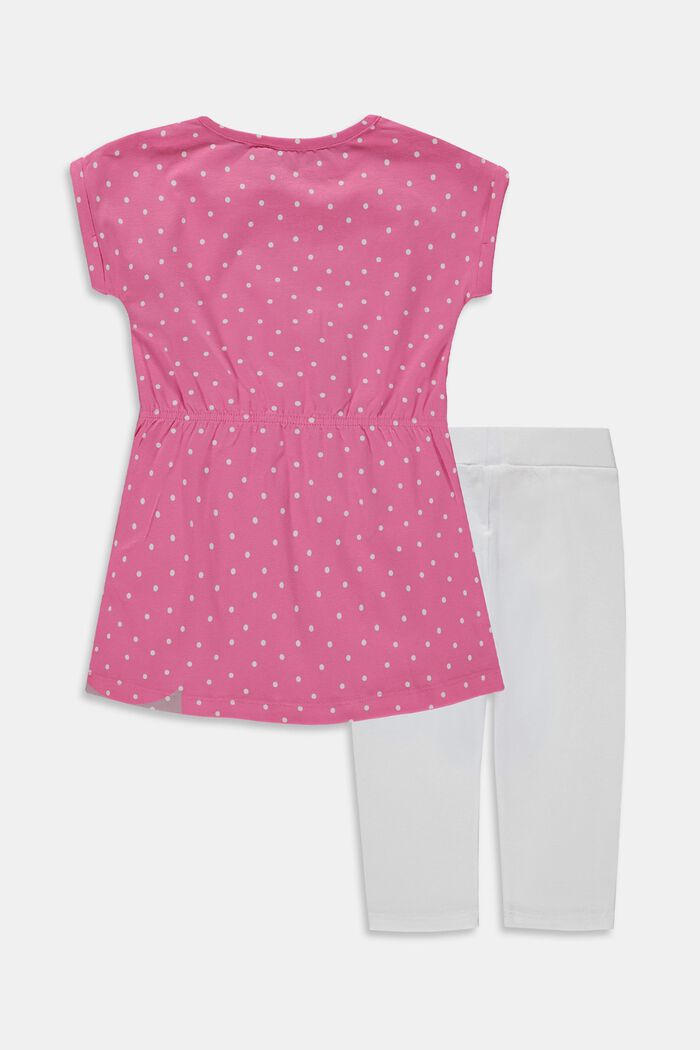 Blandet sæt: Jerseykjole og capri-leggings, PINK FUCHSIA, detail image number 1