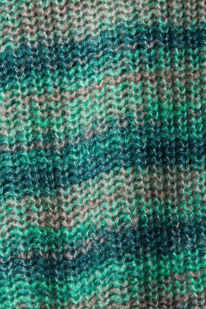 Pullover i chunky strik af uldmiks, TEAL GREEN, detail image number 4