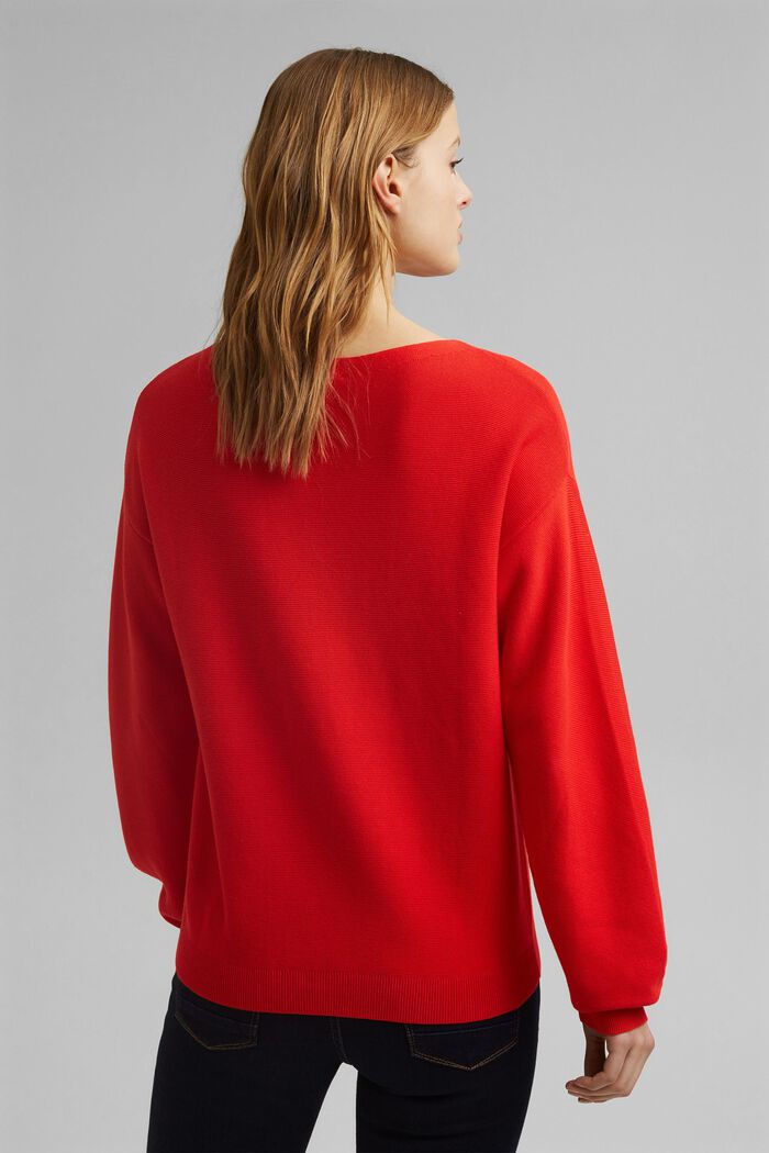 Sweater af 100% økologisk bomuld, RED, detail image number 3
