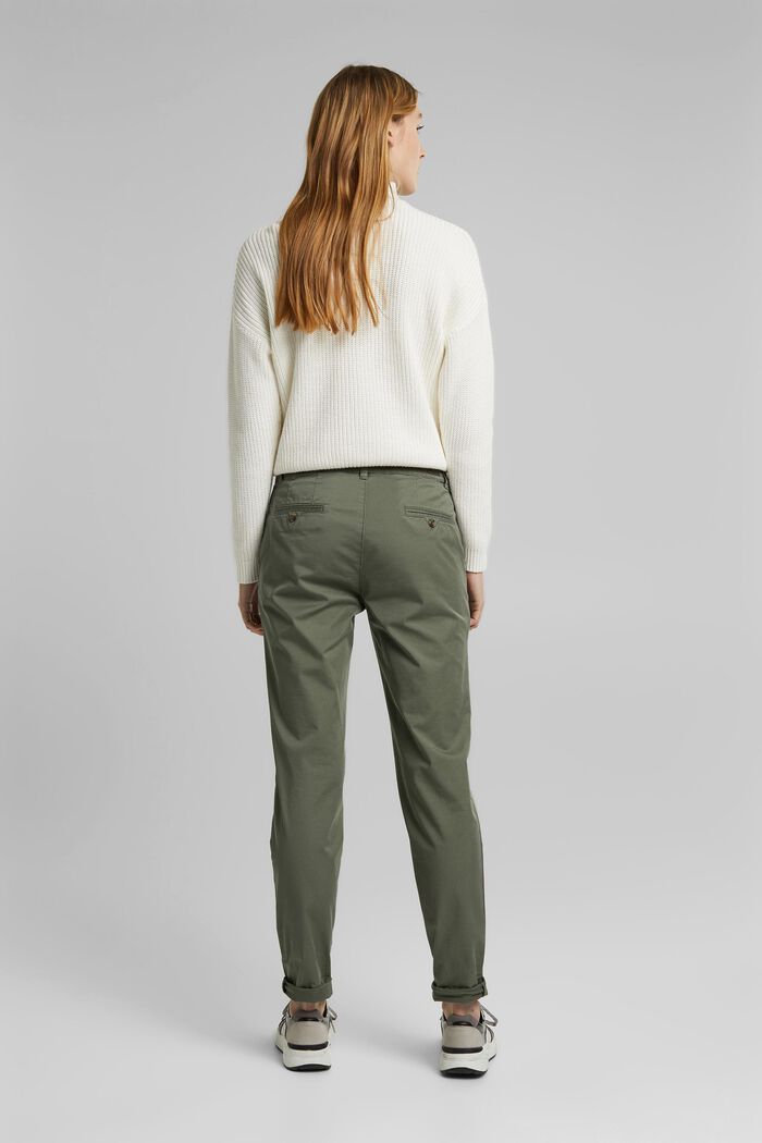 Stretch-chinos med lycra xtra life™, KHAKI GREEN, detail image number 3