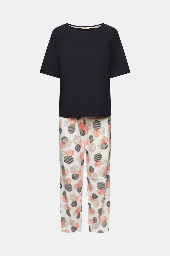 Pyjamassæt med bukser med print, BLACK, detail image number 5