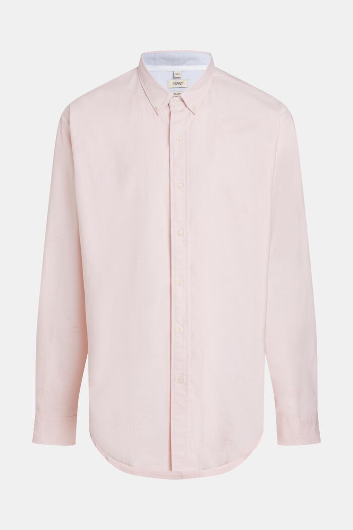 Oxfordskjorte i relaxed fit med alloverprint, LIGHT PINK, detail image number 5