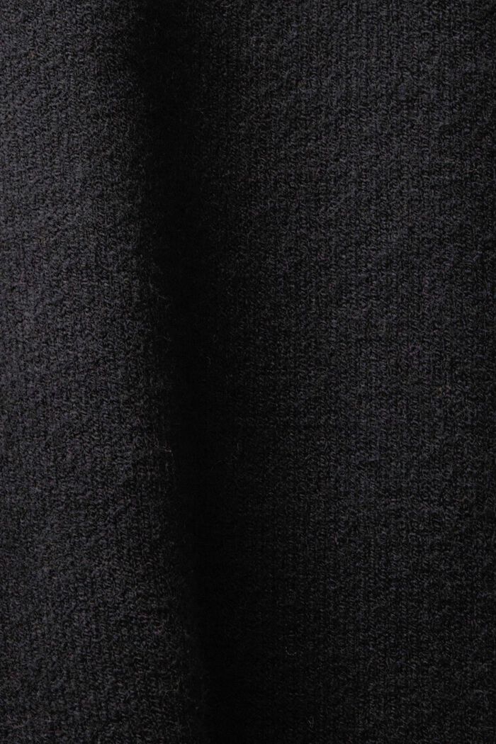 Strikkjole med mock-rullekrave, BLACK, detail image number 5