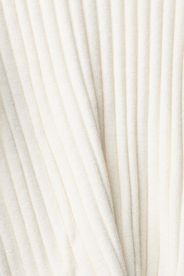 Ribbet rullekravepullover, OFF WHITE, detail image number 4