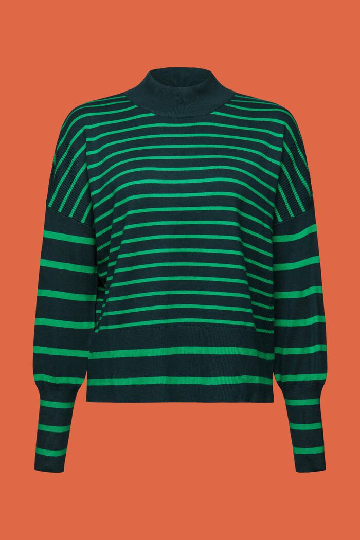 Sweater med høj hals, EMERALD GREEN, detail image number 6