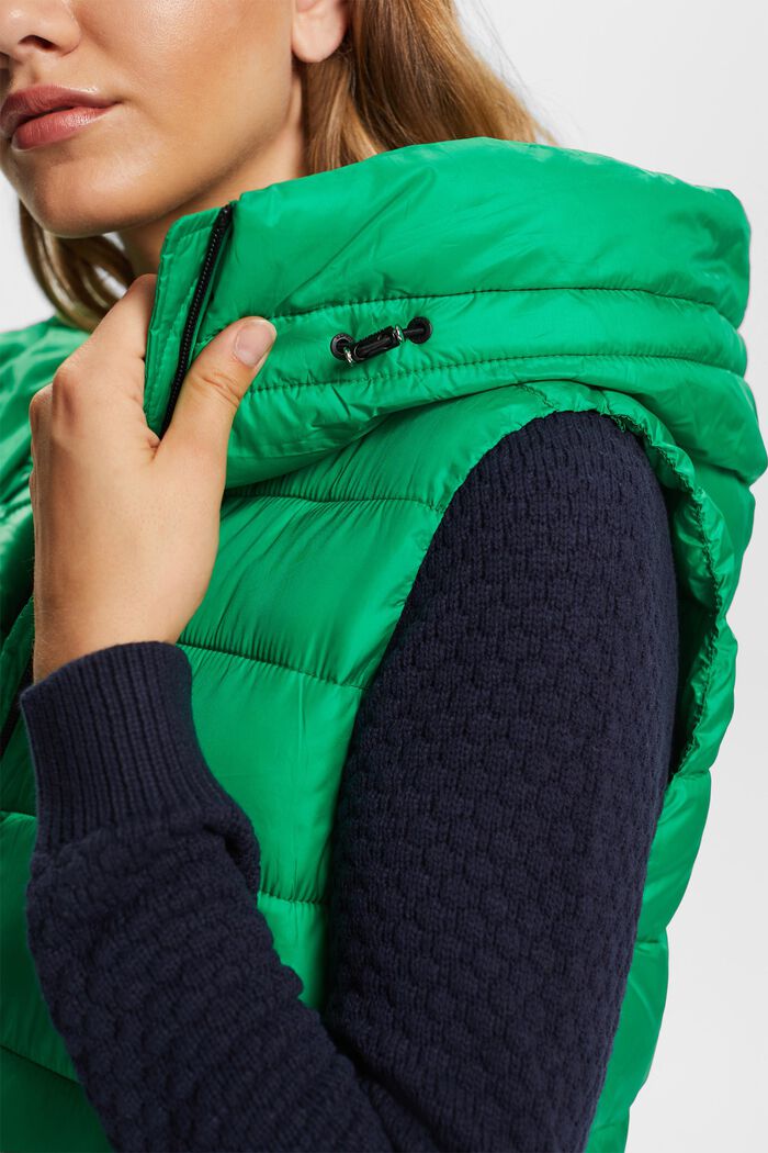 Genanvendte materialer: Quiltet vest, GREEN, detail image number 2