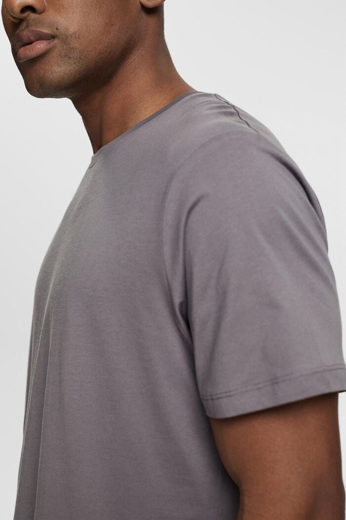 Jersey-T-shirt, 100% bomuld, DARK GREY, detail image number 2