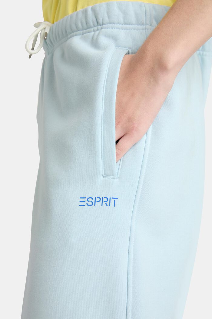 Unisex sweatpants i bomuldsfleece med logo, PASTEL BLUE, detail image number 2