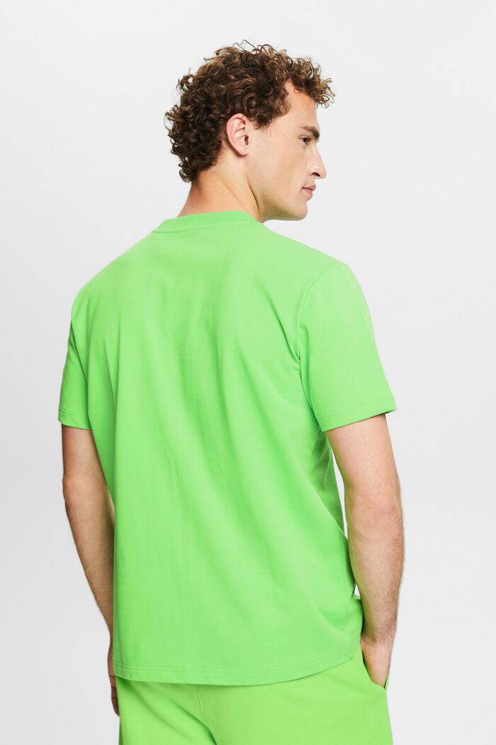 T-shirt med rund hals og logo, CITRUS GREEN, detail image number 2