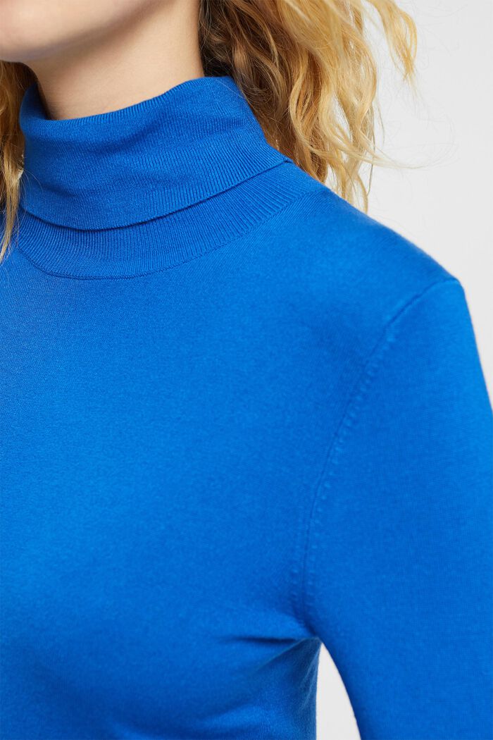 Pullover med rullekrave, BRIGHT BLUE, detail image number 0