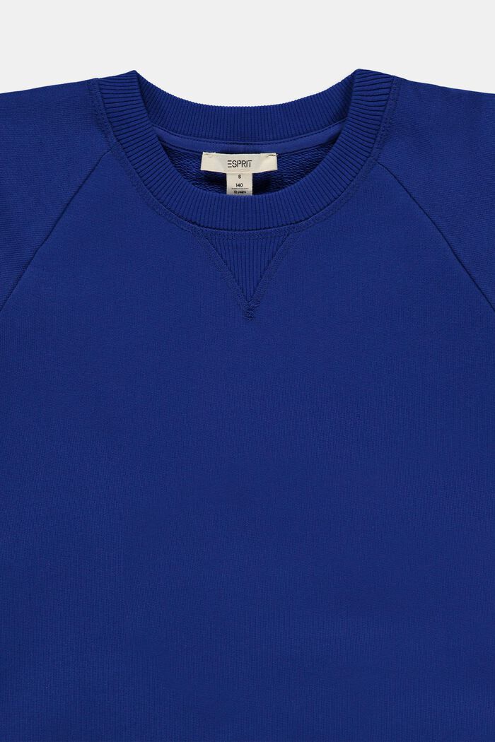 Sweatshirt med logo, 100% bomuld, BRIGHT BLUE, detail image number 2