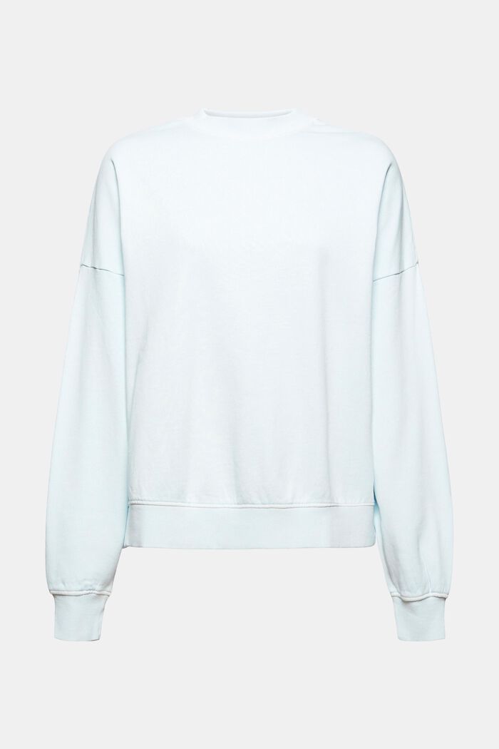 Sweatshirt af 100% økologisk bomuld, LIGHT TURQUOISE, detail image number 7