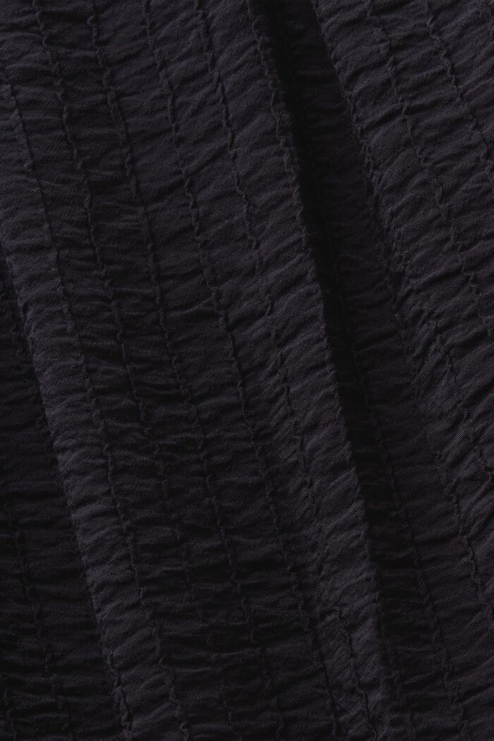 Tekstureret minikjole med flæser, BLACK, detail image number 5