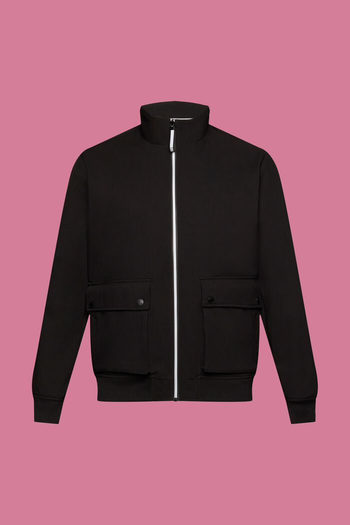 Softshell jakke med sildebensmønster, BLACK, detail image number 6