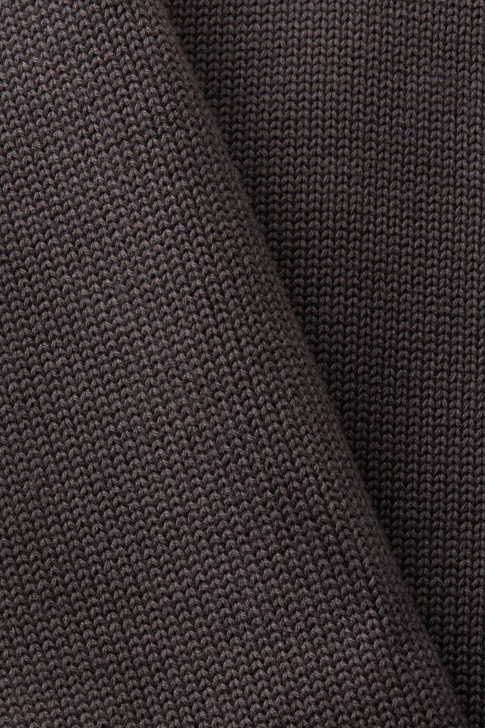 Jacquard-sweater i bomuld med rund hals, DARK GREY, detail image number 5