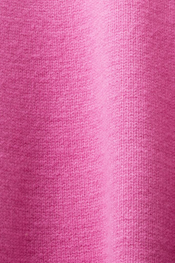 Sweater med rullekrave, PINK FUCHSIA, detail image number 7