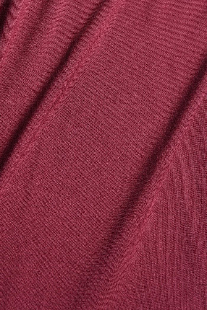 Shirt i jersey af LENZING™ ECOVERO™, DARK RED, detail image number 4