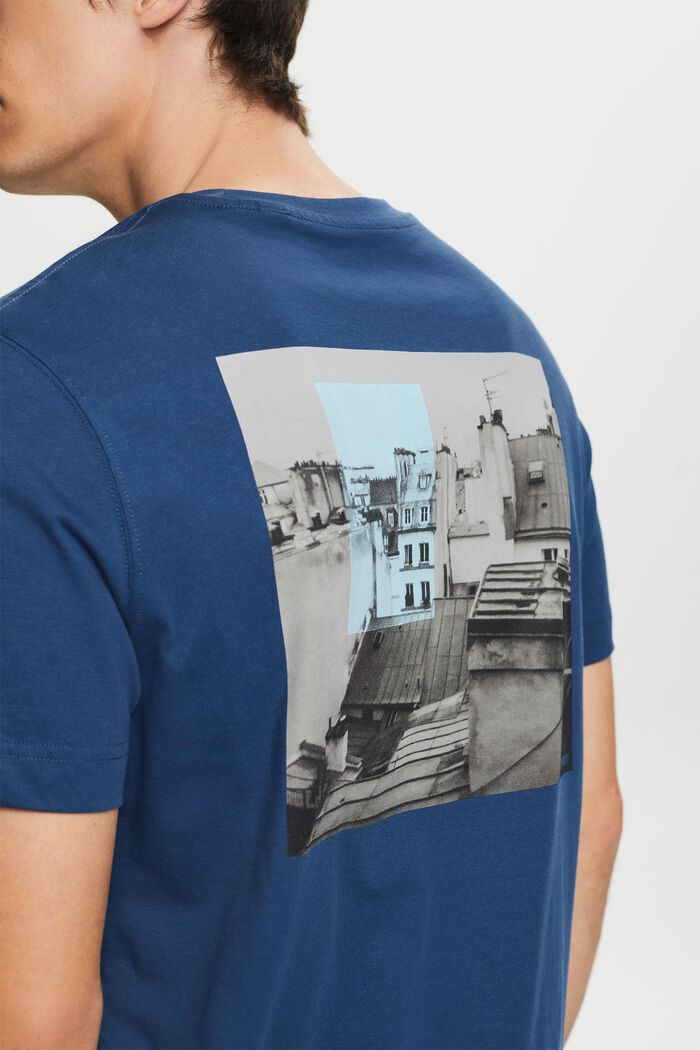 T-shirt med print på for- og bagside, GREY BLUE, detail image number 4