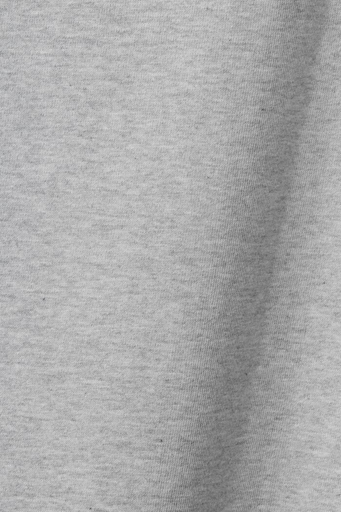 Unisex T-shirt i bomuldsjersey med logo, LIGHT GREY, detail image number 7