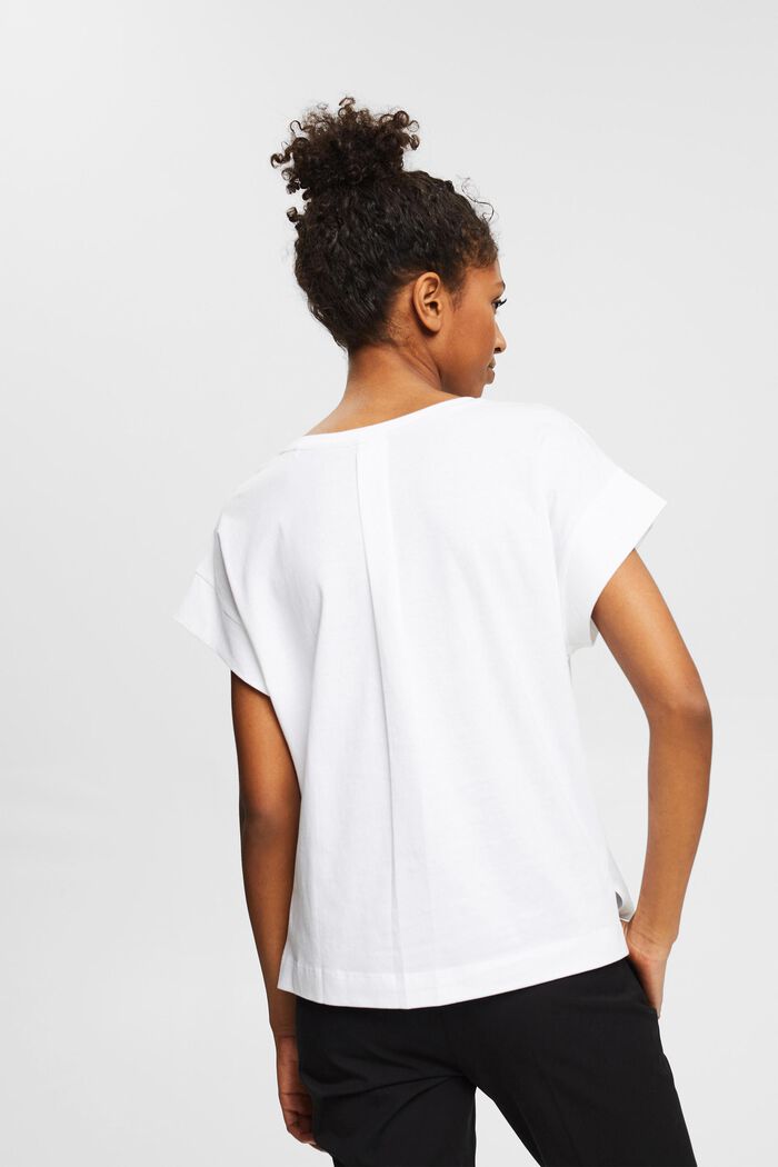 T-shirt med print, økobomuld , WHITE, detail image number 3